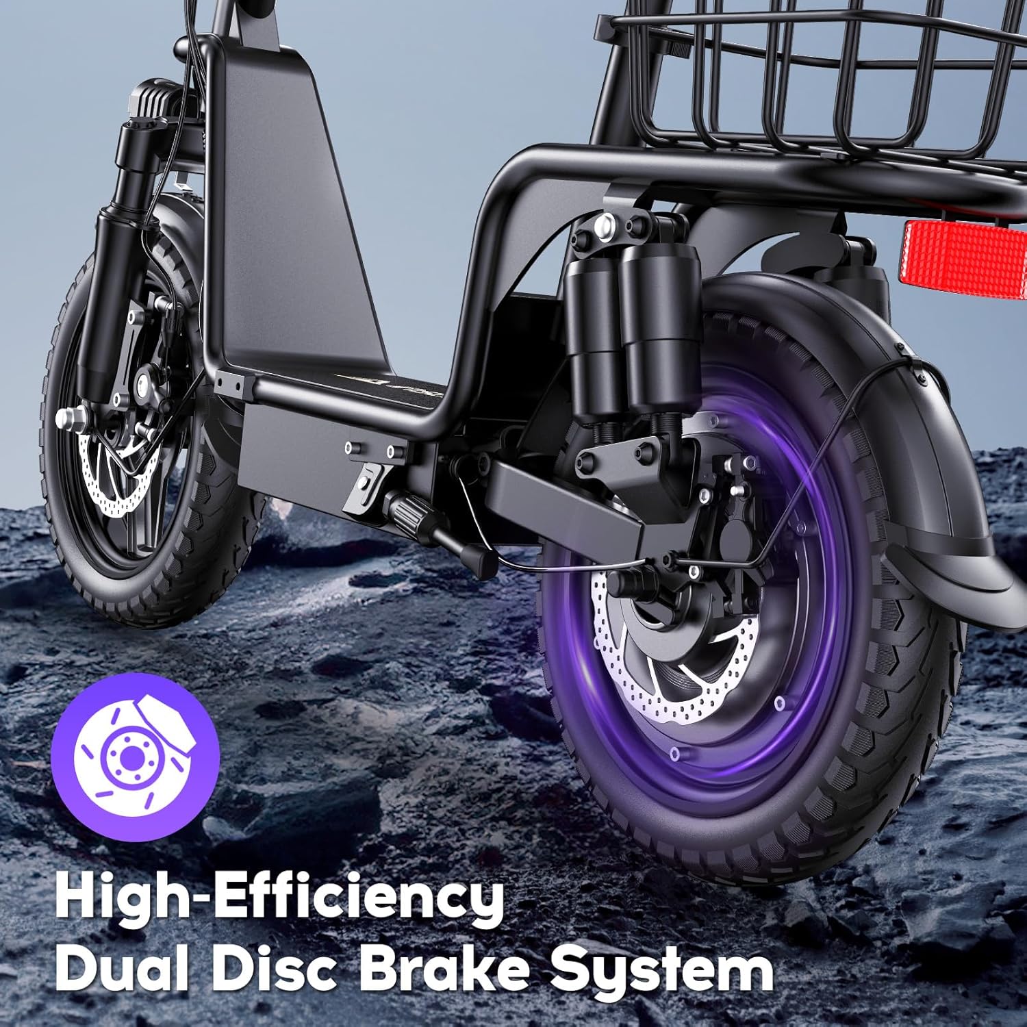 Electric Scooter with Seat for Adults,1000W Peak Power, 35 Mile Long Range, 20MPH, 14