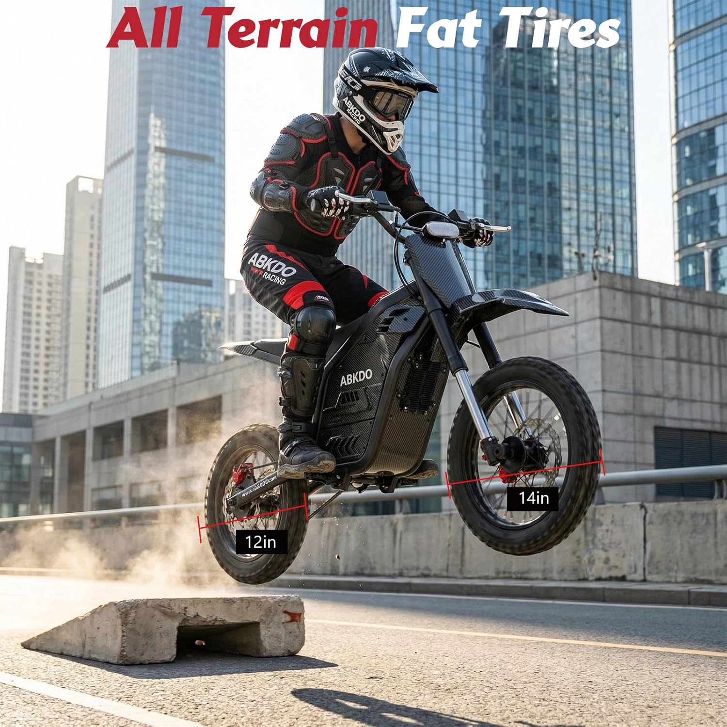 4000W Peak Electric Dirt Bike for Adults, 45 MPH Max Speed, 38 Miles Range
