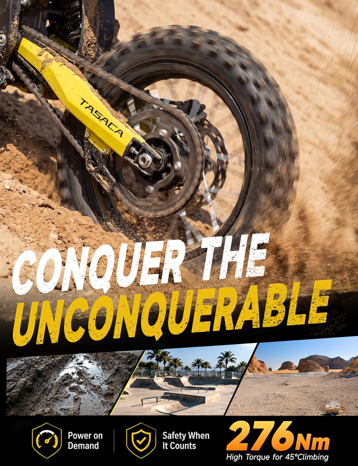 Electric Dirt Bike with 5500W Motor Up to 55 Mph, 276Nm Max Torque, 52V 30Ah