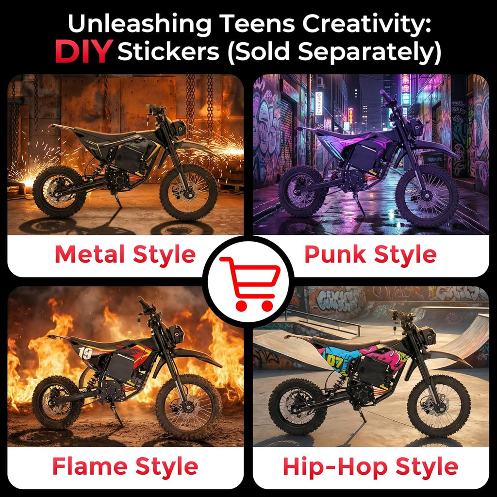 Electric Dirt Bike for Adults, 3600W Motor 50MPH Top Speed, Off-Road Motorcycle