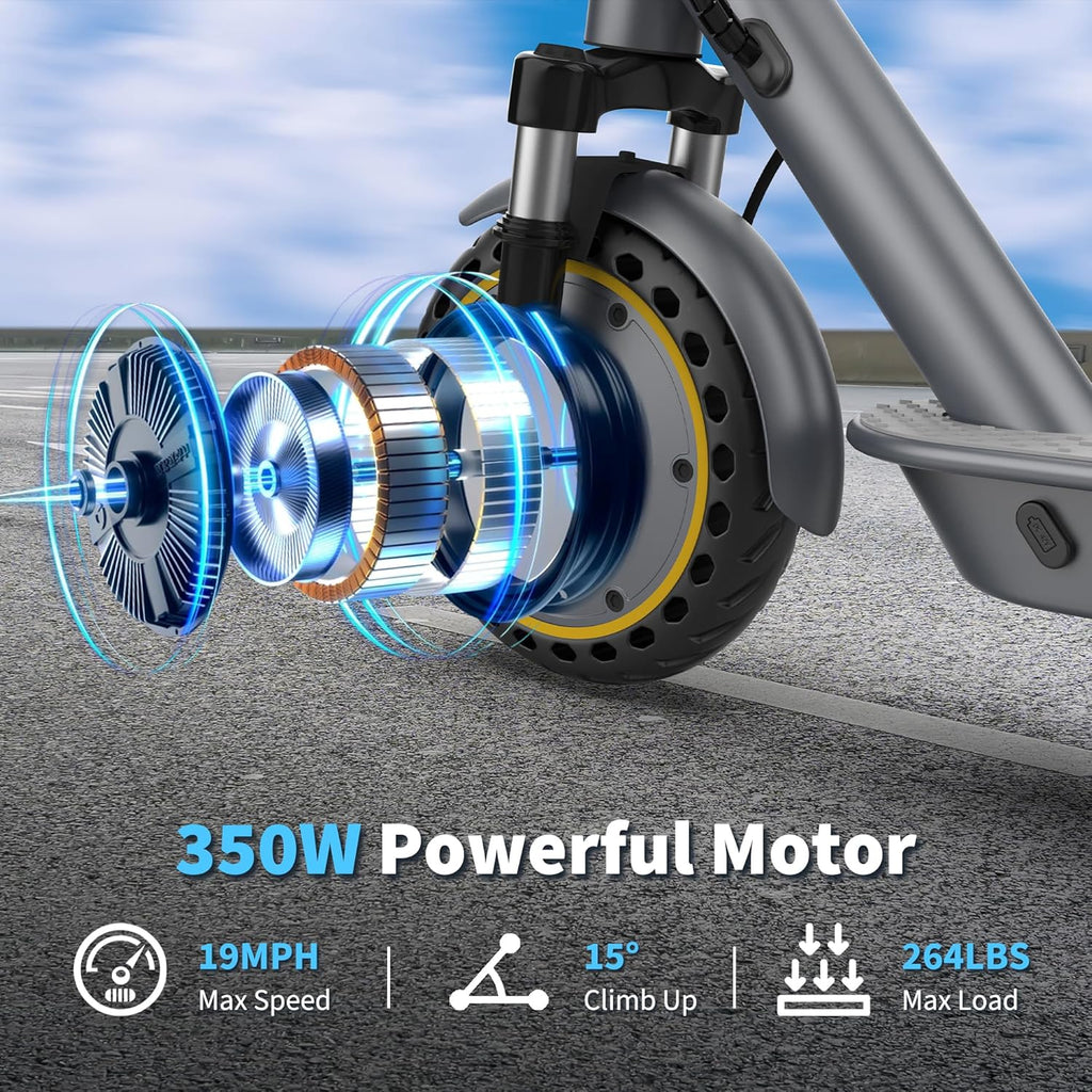 Electric Scooter, 500/350W Powerful Motor, 22/19 MPH Max Speed, 28-15 Miles