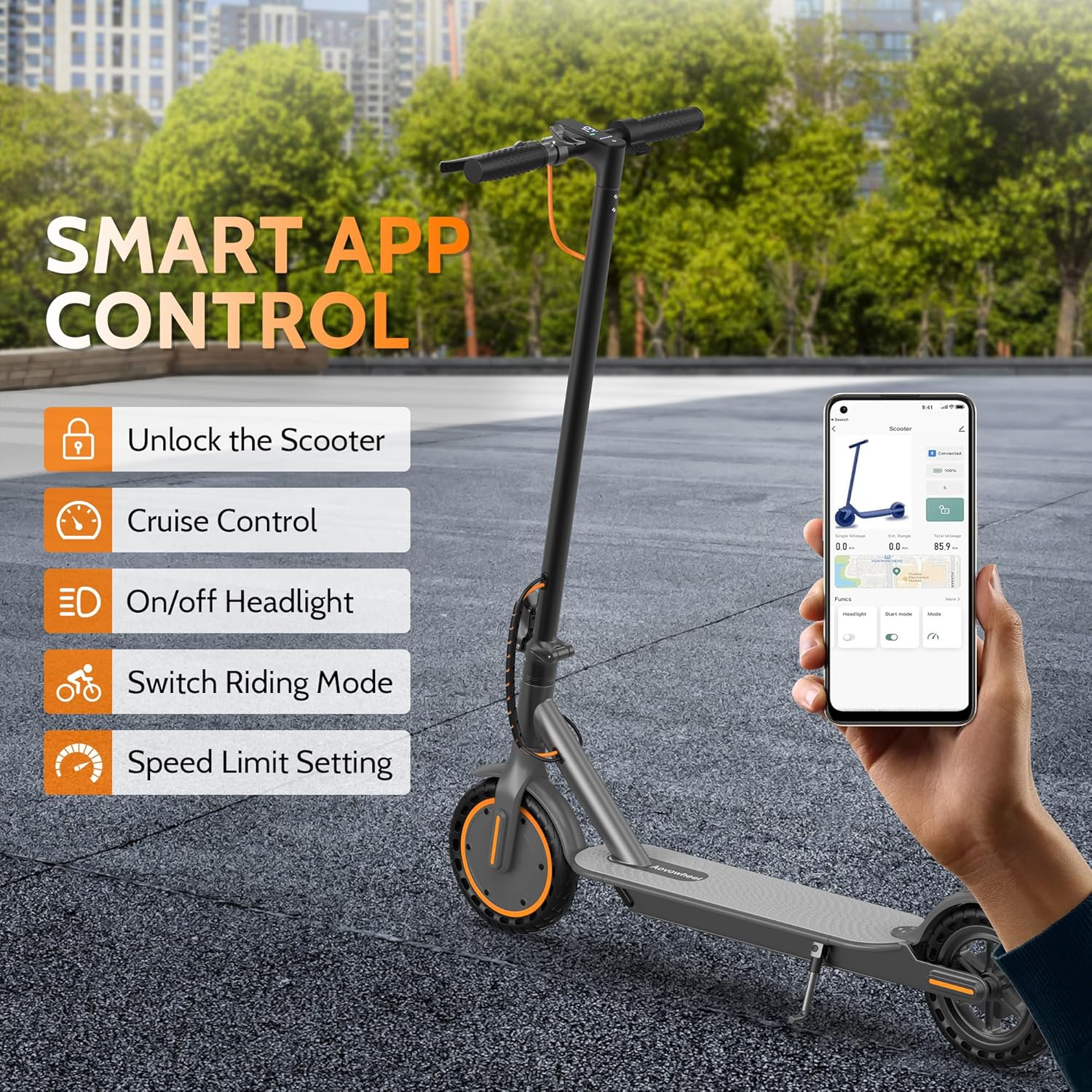 Electric Scooter for Adults, Folding E Scooter with 350W/500W Motor 16/24 Mph
