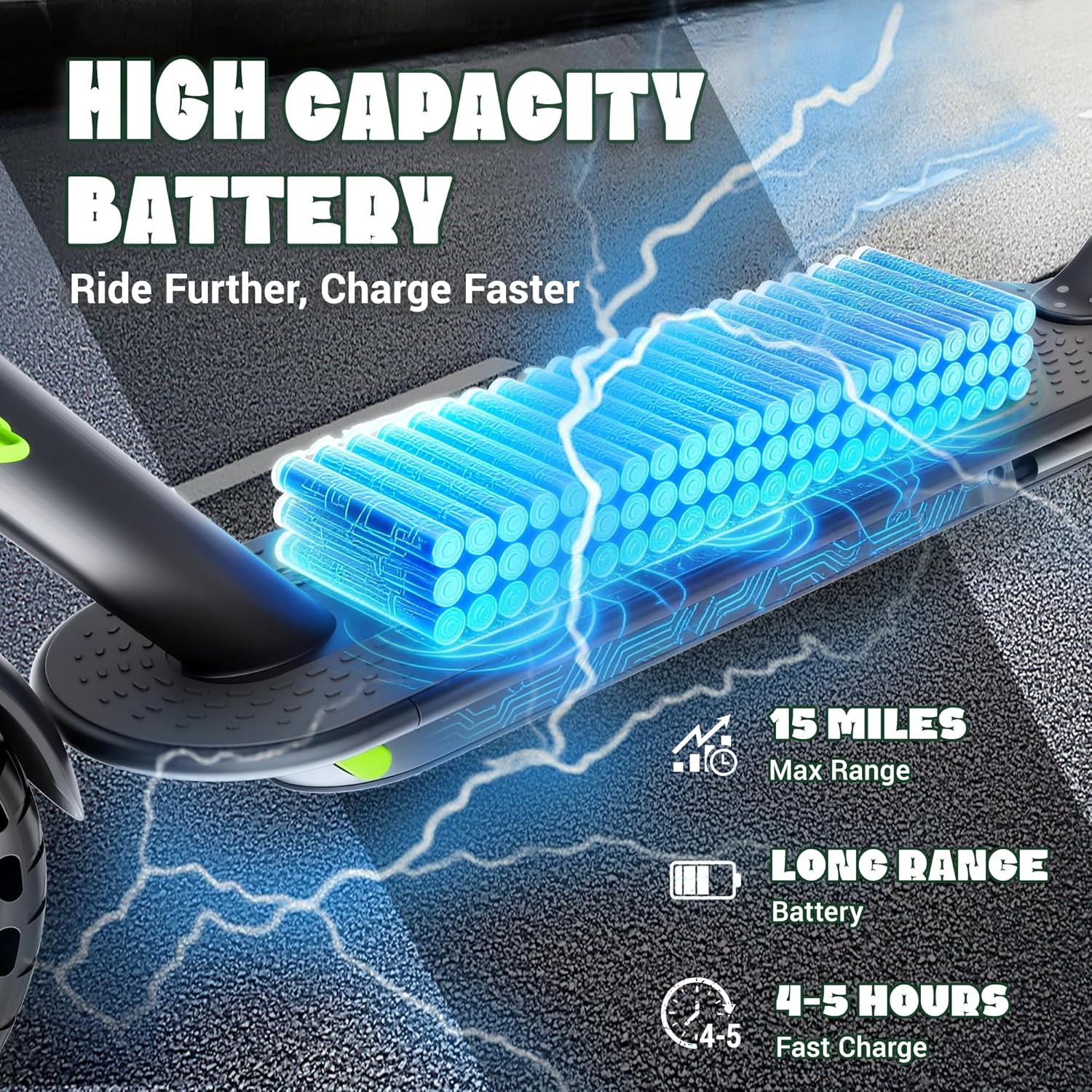 Electric Scooter with 8.5"/10" Solid Tire, 350W/500W Powerful Motor